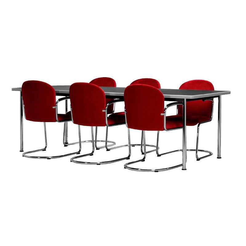 gispen-515-tafel-gispen-dutchoriginals-grijs-met-rode-stoelen
