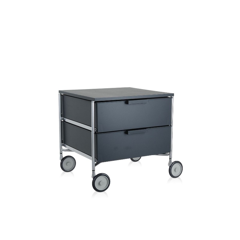 mobil-ladenkast-citterio-löw-kartell-2-lagen-wieltjes-mat-antraciet